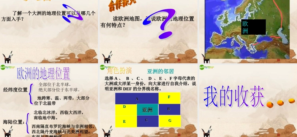 七年级地理下册 第一节亚洲及欧洲(第一课时)课件 湘教版 课件