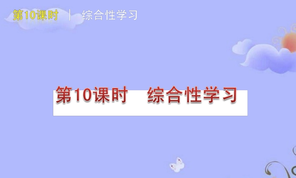 中考语文复习方案 (综合性学习)课件 人教新课标版 课件