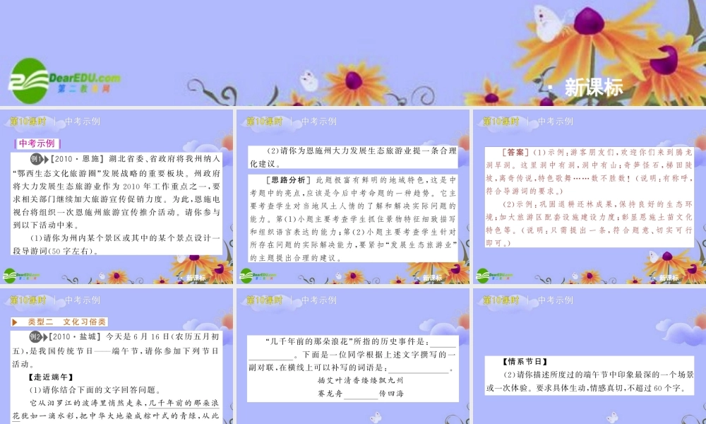 中考语文复习方案 (综合性学习)课件 人教新课标版 课件