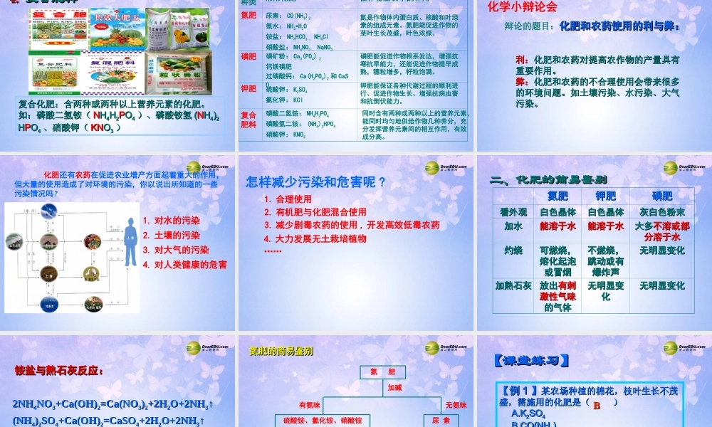 九年级化学下册 112 化学肥料课件 新人教版 课件