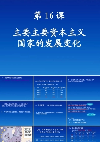 九年级历史下册 416(主要资本主义国家的发展变化)课件 华东师大版 课件