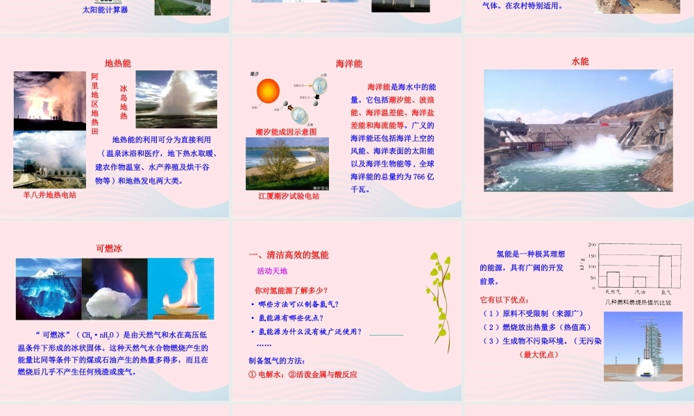 九年级化学下册 第十一单元 第一节 化学与能源开发课件 鲁教版 课件