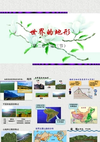 七年级地理上册：第二章第三节 世界的地形(课件)湘教版 课件
