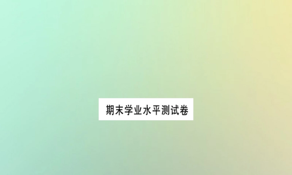 (湖北专用)秋七年级数学上册 期末学业水平测试习题课件 (新版)新人教版 课件