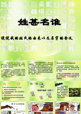 中学七年级政治上册(4.1 我们的姓名和名誉)课件1 苏教版 课件