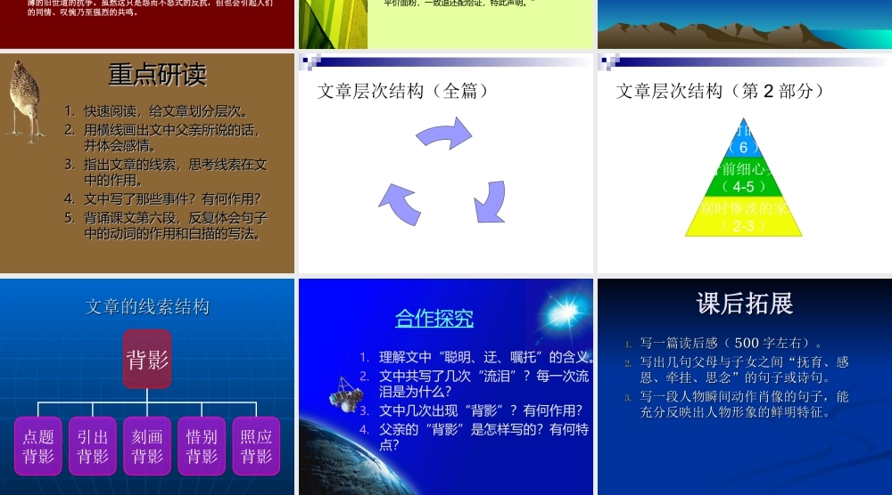 (背影)教学课件1 八年级语文上册第二单元(背影)课件7套人教版 八年级语文上册第二单元(背影)课件7套人教版
