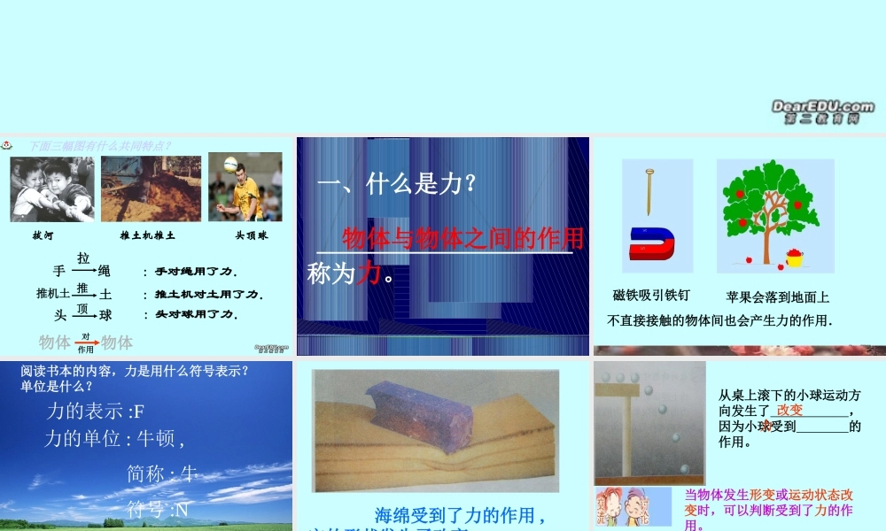 8。1力 八年级物理力课件(含flash)粤教沪版 八年级物理力课件(含flash)粤教沪版