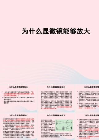 为什么显微镜能够放大 八年级物理全册 第四章 多彩的光 第六节 神奇的眼睛(第2课时)素材(新版)沪科版 八年级物理全册 第四章 多彩的光 第六节 神奇的眼睛(第2课时)素材(新版)沪科版