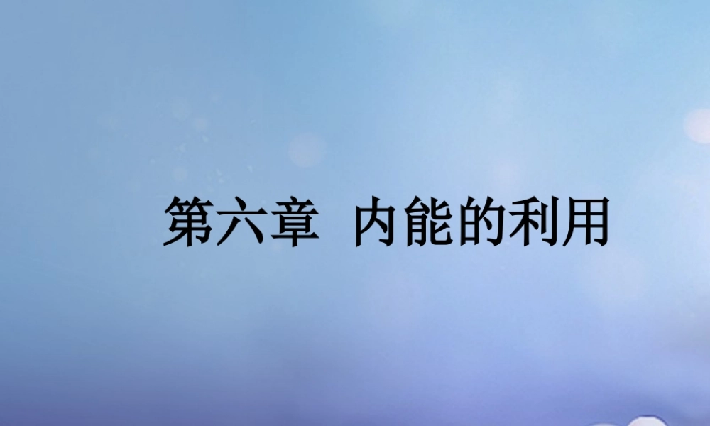 中考物理总复习 第六章 内能的利用课件