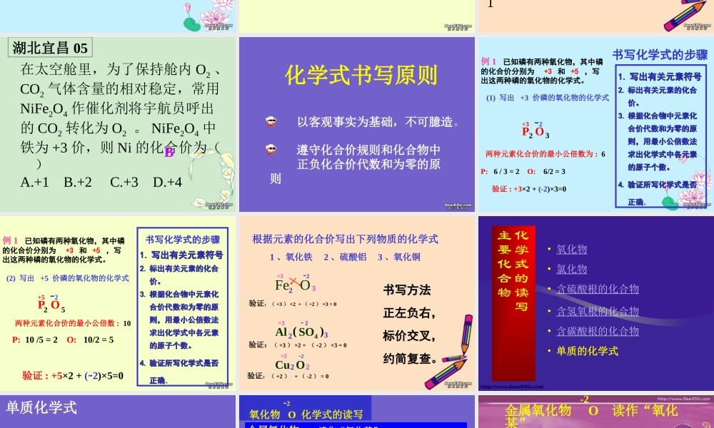 九年级化学化合价 新课标 人教版 课件