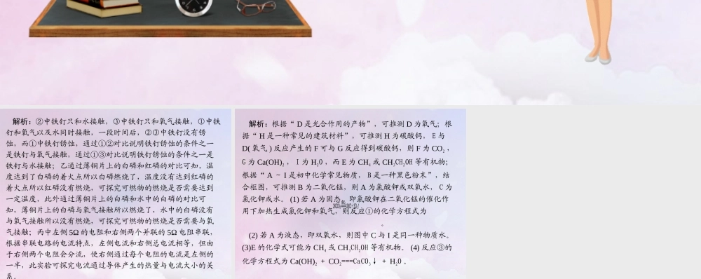 (河北专版)九年级化学 重点题目 名师预测卷(二)课件 (新版)新人教版 课件