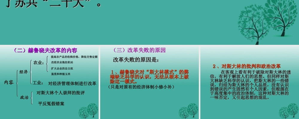 九年级历史下册 第10课(苏联的改革与解体)赫鲁晓夫的改革课件 新人教版 010631