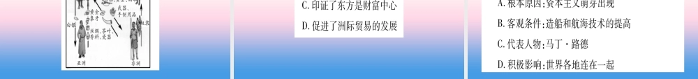 九年级历史上册 第5单元 步入近代 第15课 探寻新航路习题课件 新人教版 课件