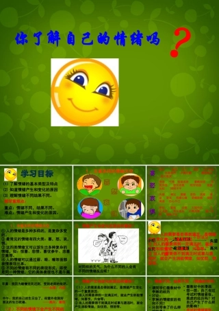 七年级政治下册 13.1 你了解自己的情绪吗课件 鲁教版 课件