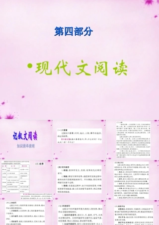 (贵州专版)中考语文 第四部分(现代文阅读)课件 新人教版 课件