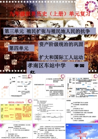 九年级世界历史(上册)单元复习课件岳麓版 课件