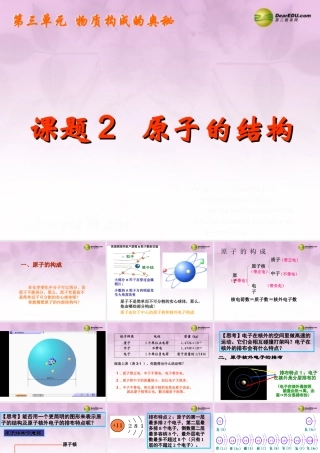 九年级化学上册 第三单元 物质构成的奥秘 课题2 原子的构成课件1 (新版)新人教版 课件