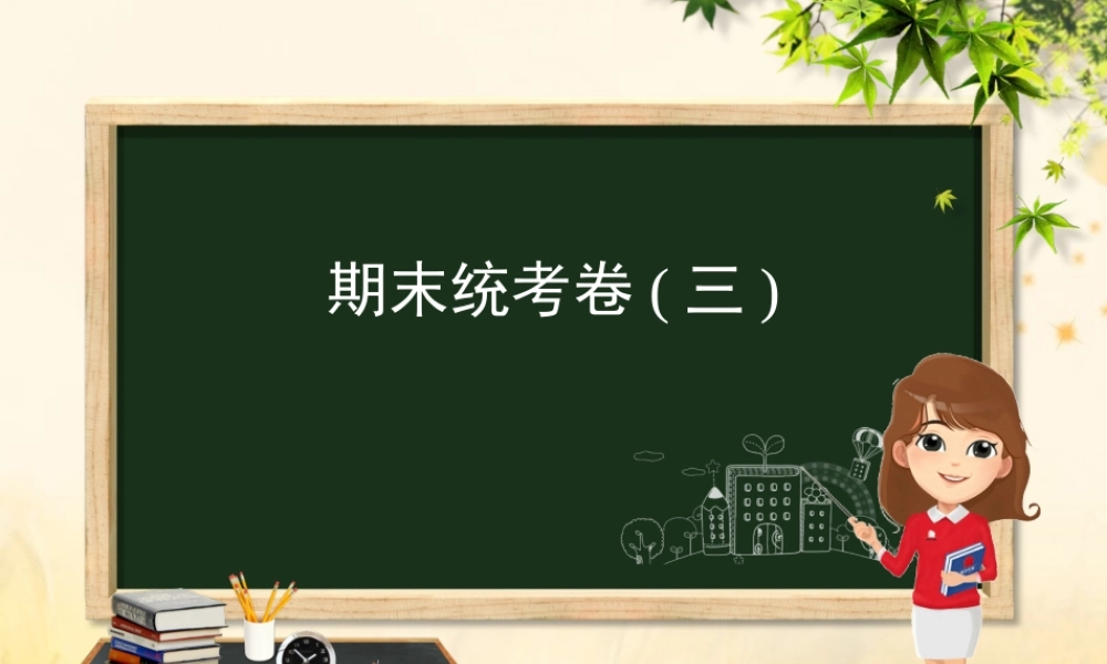 (河北专版)九年级化学 重点题目 期末统考卷(三)课件 (新版)新人教版 课件
