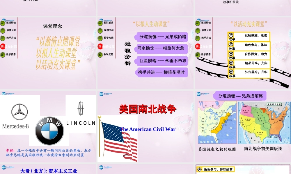 九年级历史上册 第六单元 第18课 美国南北战争说课课件1 新人教版 课件