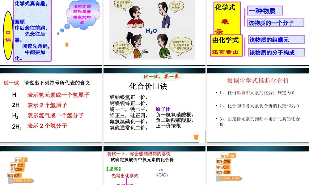 九年级化学上册 44(化学式与化合价)课件 人教新课标版 课件