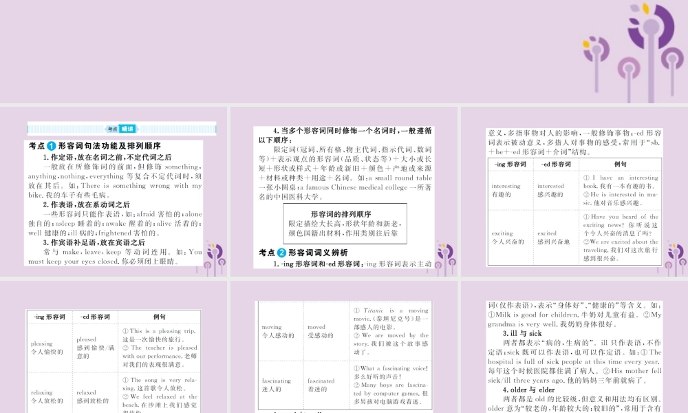 中考英语总复习 第二部分 专项语法 高效突破 专题7 形容词课件
