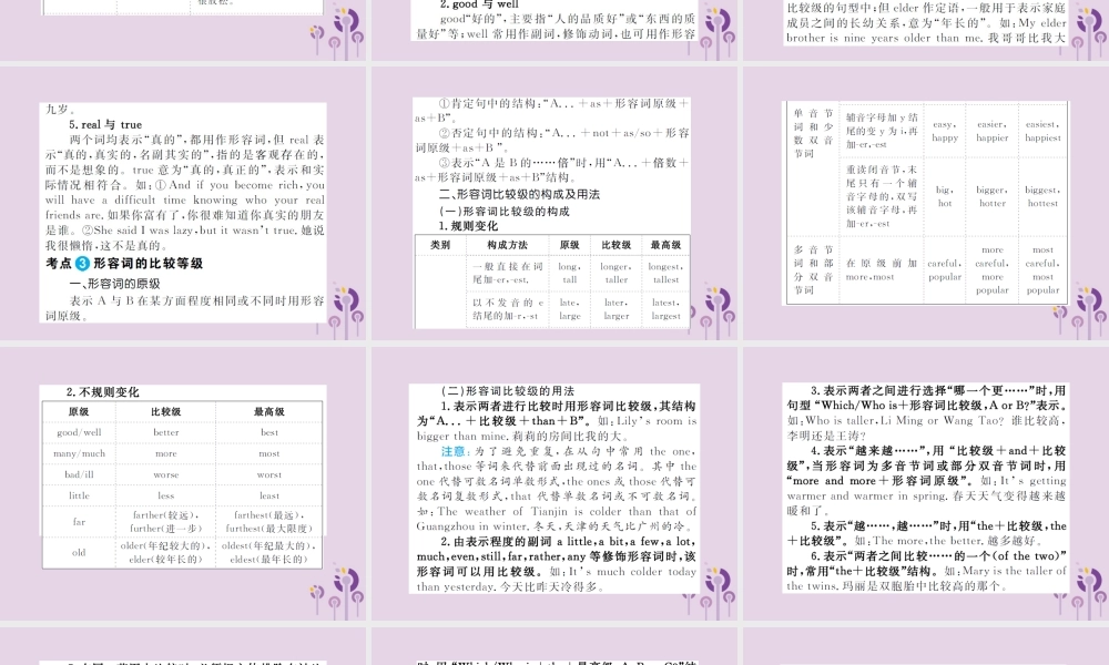 中考英语总复习 第二部分 专项语法 高效突破 专题7 形容词课件