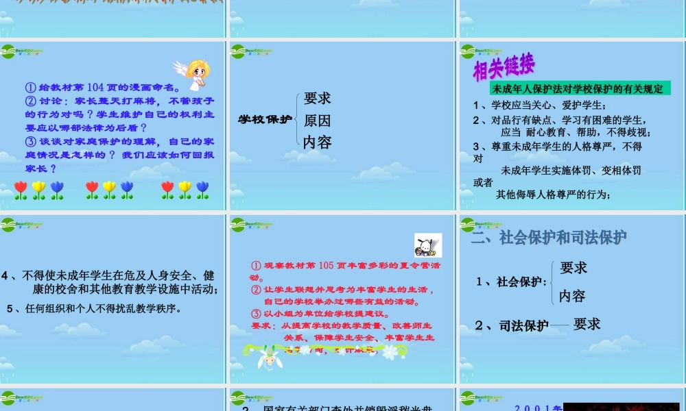 七年级政治下册 特殊的保护，特殊的爱课件 人教新课标版 课件