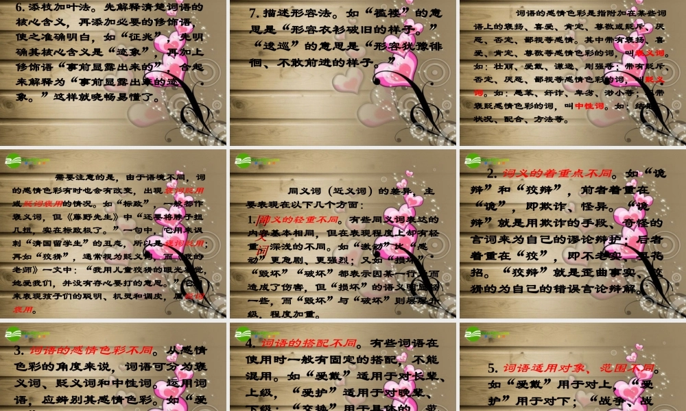 中考语文复习 词语要点及解题指导课件