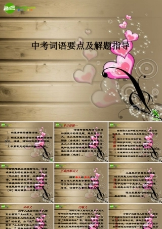 中考语文复习 词语要点及解题指导课件