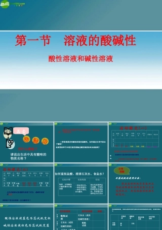 九年级化学 71溶液的酸碱性课件2沪教版 课件
