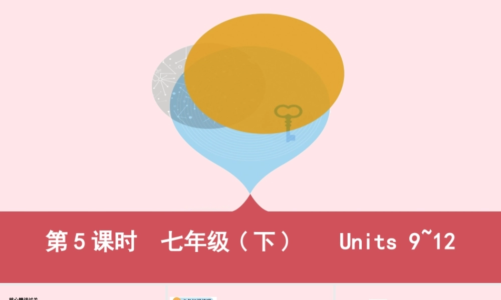 (河南专用)版中考英语 七下 第5课时 Units9 12课件 人教新目标版 课件