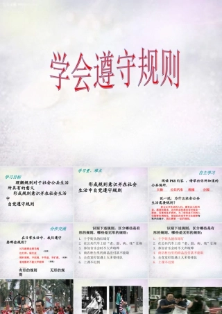 七年级政治下册 7.1 学会遵守规则课件 北师大版 课件