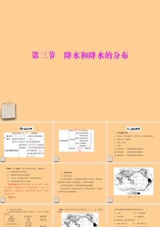 七年级地理上册 第三章 第三节(降水和降水的分布)课件 人教新课标版 课件