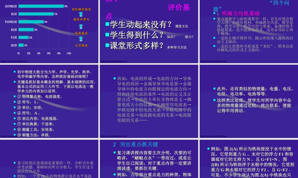 中考物理复习指导 新课标 人教版 试题