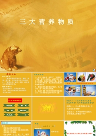 九年级化学下册 单元1三大营养物质课件