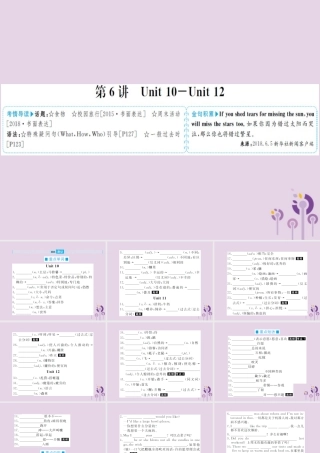 中考英语总复习 第一部分 系统复习 成绩基石 七下 第6讲 Unit 10 12课件