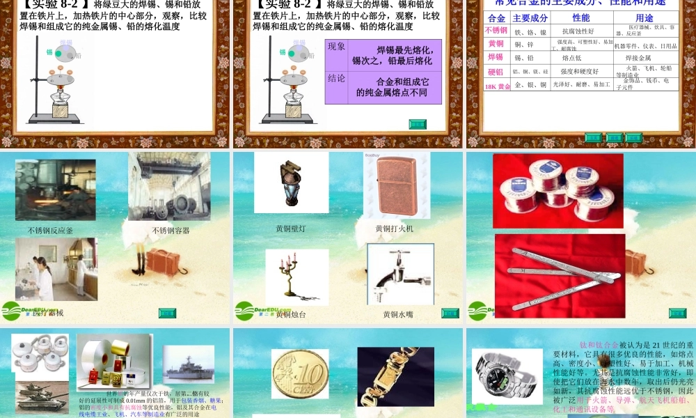 九年级化学下册 金属材料课件 人教新课标版 课件