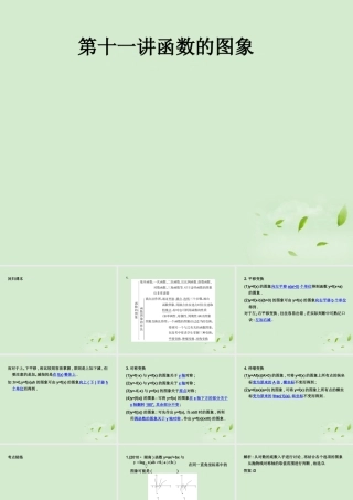 (走向清华北大)高考总复习 函数的图象课件