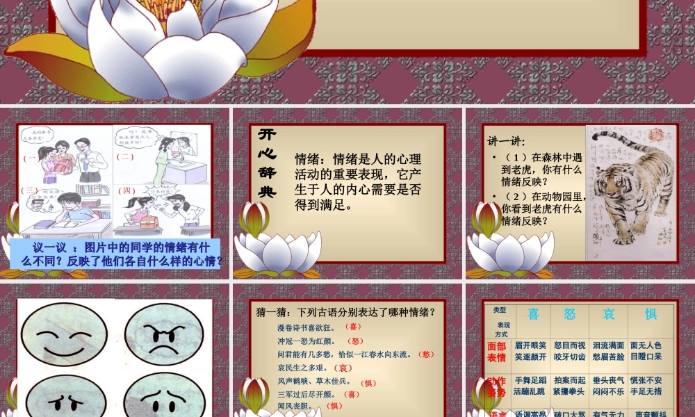 七年级政治拥有好心情1 七年级政治 拥有好心情 课件人教版新课标