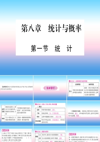 (湖北专版)中考数学总复习 第1轮 考点系统复习 第8章 统计与概率 第1节 统计习题课件