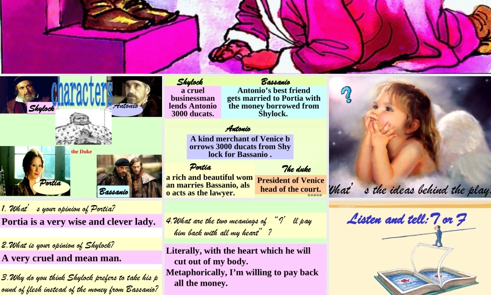 Unit19 The Merchant of Venice integrating skills高二英语课件