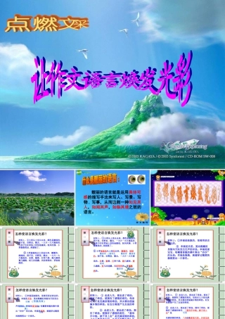 中考语文专题复习 点燃文采 让作文语言焕发光彩 课件