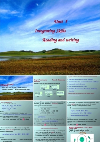 integrating skills Unit 5 The British Isles 全套课件 新课标 人教版 Unit 5 The British Isles 全套课件 新课标 人教版