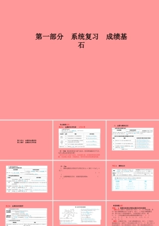 (临沂专版)中考化学总复习 第一部分 系统复习 成绩基石 第八单元 金属和金属材料 第2课时 金属的化学性质课件 新人教版 课件