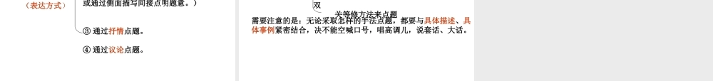 中考语文 作文点题技法课件 苏教版 课件