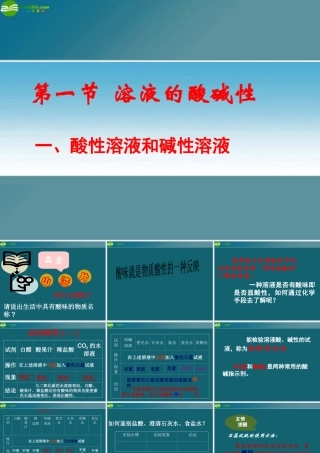 九年级化学 71溶液的酸碱性课件3沪教版 课件