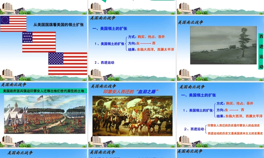 九年级历史上册 第六单元第18课(美国南北战争)课件 人教版新课标版 课件
