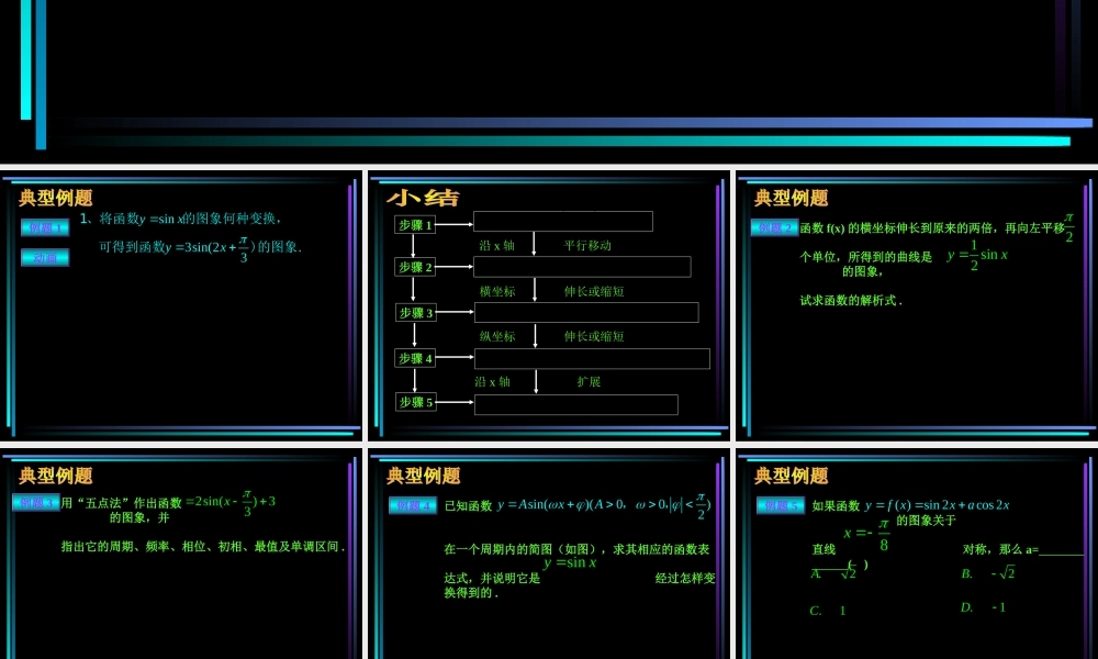 §409 函数y=Asinwxφ的图象(3) 新教材高一数学三角函数全部课件[整理28个]