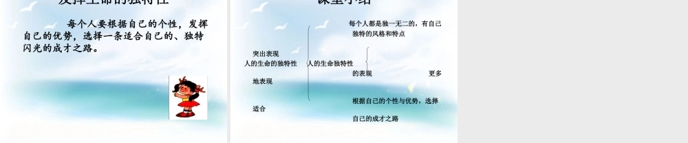 七年级政治上册 人的生命的独特性课件 人教新课标版 课件