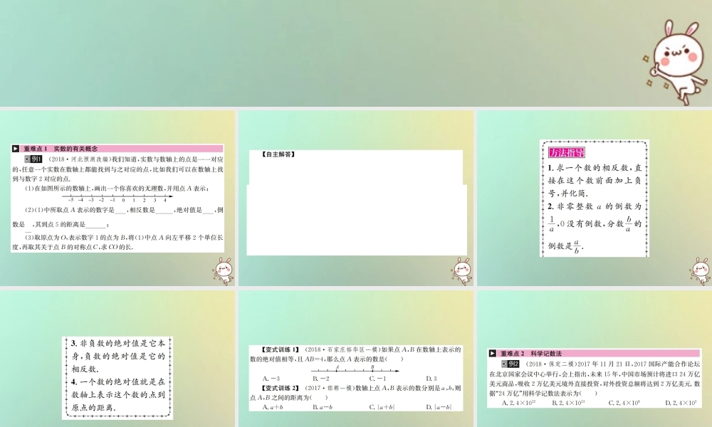 中考数学系统复习 第一单元 数与式 第1讲 实数及其运算课件